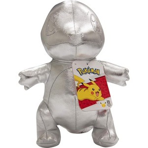 Pokemon 25th Celebration 8" Silver Charmander Plush - Limited Edition Shiny Silver Dinosaur Stuffed Animal Toy - 2+ - 1 of 4
