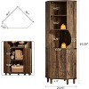 Lantine 69.29'' Tall Corner Cabinet, Freestanding Kitchen Pantry with Doors and Adjustable Shelves for Living Room, Study Room, Rustic Brown - 3 of 4