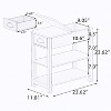 GlasFlength Multifunctional Storage Cabinet with Drawers and Bottom Dividers for Living Room, Bedroom, Office, White, 23.62" * 11.81" * 23.62" - 2 of 4