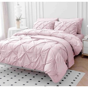 BAGOKIE 7-Piece Pinch Pleat Bed in a Bag Comforter Set for All Season - 1 of 4
