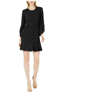 bar III Womens Solid Ruffled Dress - 1 of 3