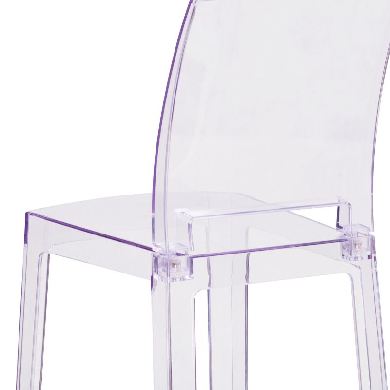 Flash Furniture Ghost Counter Stool with Square Back in Transparent Crystal, 6 of 12