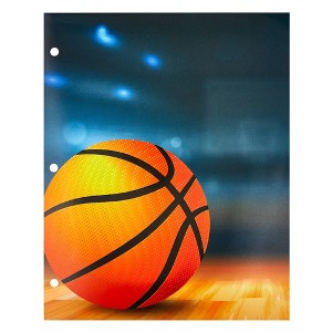Lena + Liam Pocket Folder Basketball Sitting on the Court Floor - 1 of 3