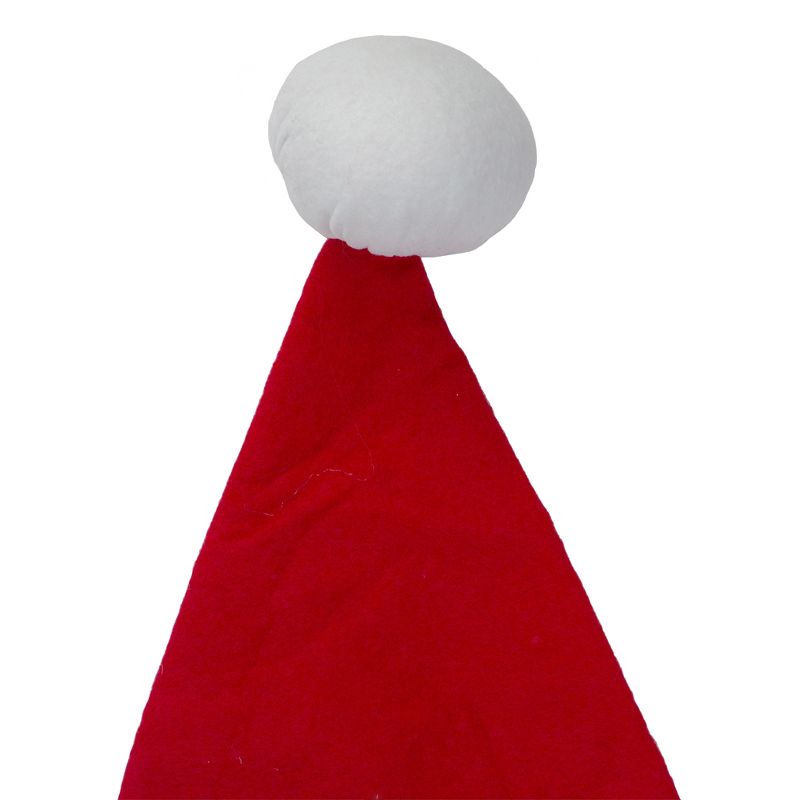 Northlight Red and White Traditional Unisex Adult Christmas Santa Hat Costume Accessory - One Size, 3 of 4