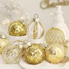 25 Pcs Christmas Tree Ornament Balls, 2.4" Clear Shatterproof Plastic Christmas Decoration Balls, PET Painted for Christmas Tree, Party, Wedding - 3 of 4