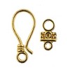 John Bead Must Have Findings Metal Gold 24mm Hook Clasps for Jewelry Making Findings, 5 Pieces - 2 of 2