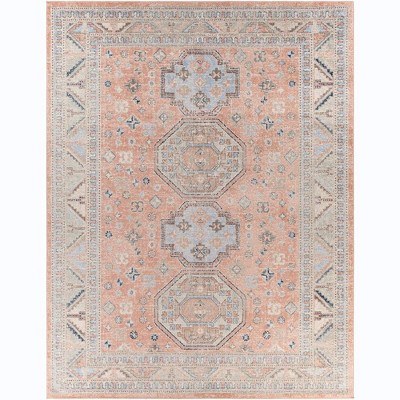 Mark & Day Fribourg 7'10"x10' Rectangle Woven Indoor Area Rugs Coral: Traditional Floral Polypropylene for Living Room