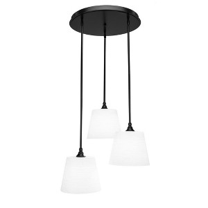Toltec Lighting Empire 3 - Light Pendant in  Matte Black with 10" White Matrix Shade - 1 of 1