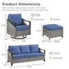 Buenhomino Outdoor Patio Furniture Sets, All-Weather PE Wicker Seating with Swivel Chairs, Sofas, Ottomans & Tables for Garden, Deck & Porch - 4 of 4
