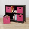RiverRidge Kids' Playroom Horizontal Toy Organizer Bookshelf with Open Storage Shelves with 4 Fabric Bins - 2 of 4