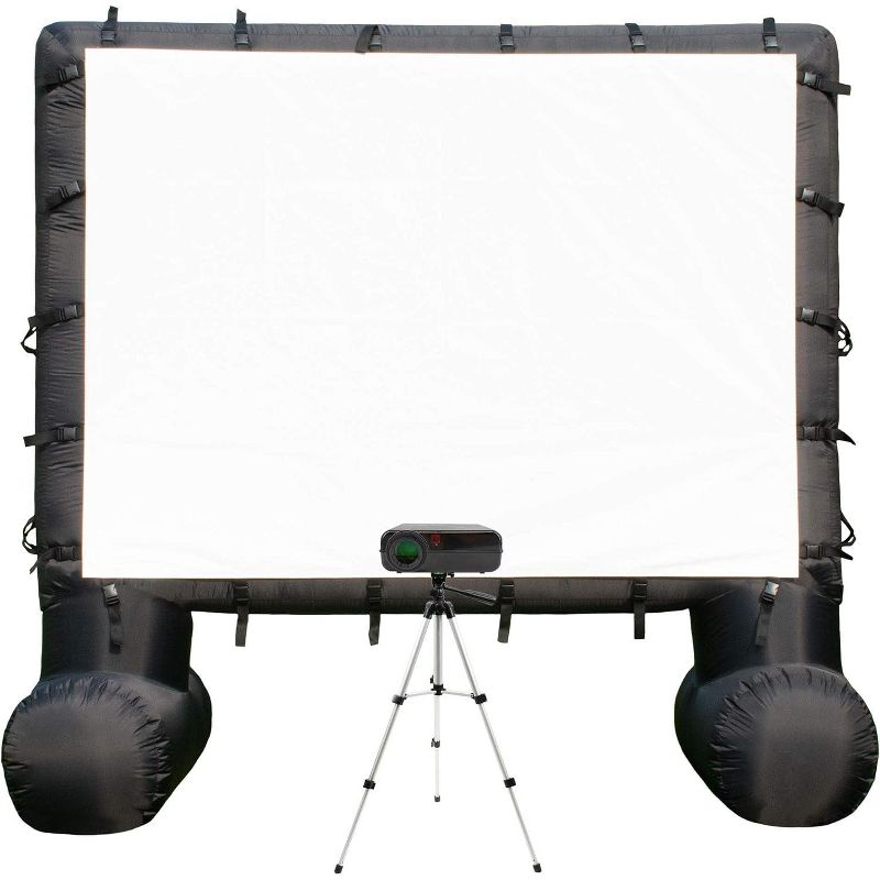 Total Homefx Pro Weather-Resistant Inflatable Theatre Kit With Outdoor Projector, Projection Screen, And Projector Stand, 1 of 5