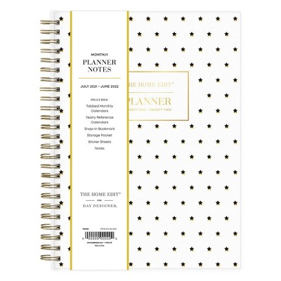 2021-22 Academic Planner Notes 5.875" x 8.625" Flexible Cover Monthly Wirebound Superstar - The Home Edit