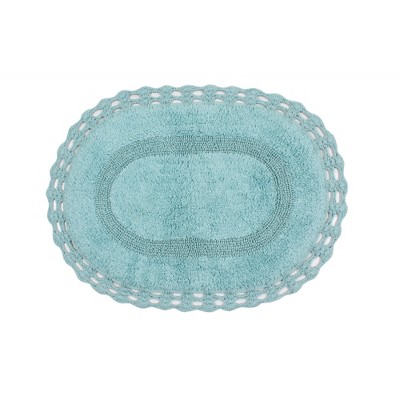 Set Of 3 Hampton Crochet Collection Aqua Cotton Reversible Tufted Bath Rug  Set - Home Weavers : Target