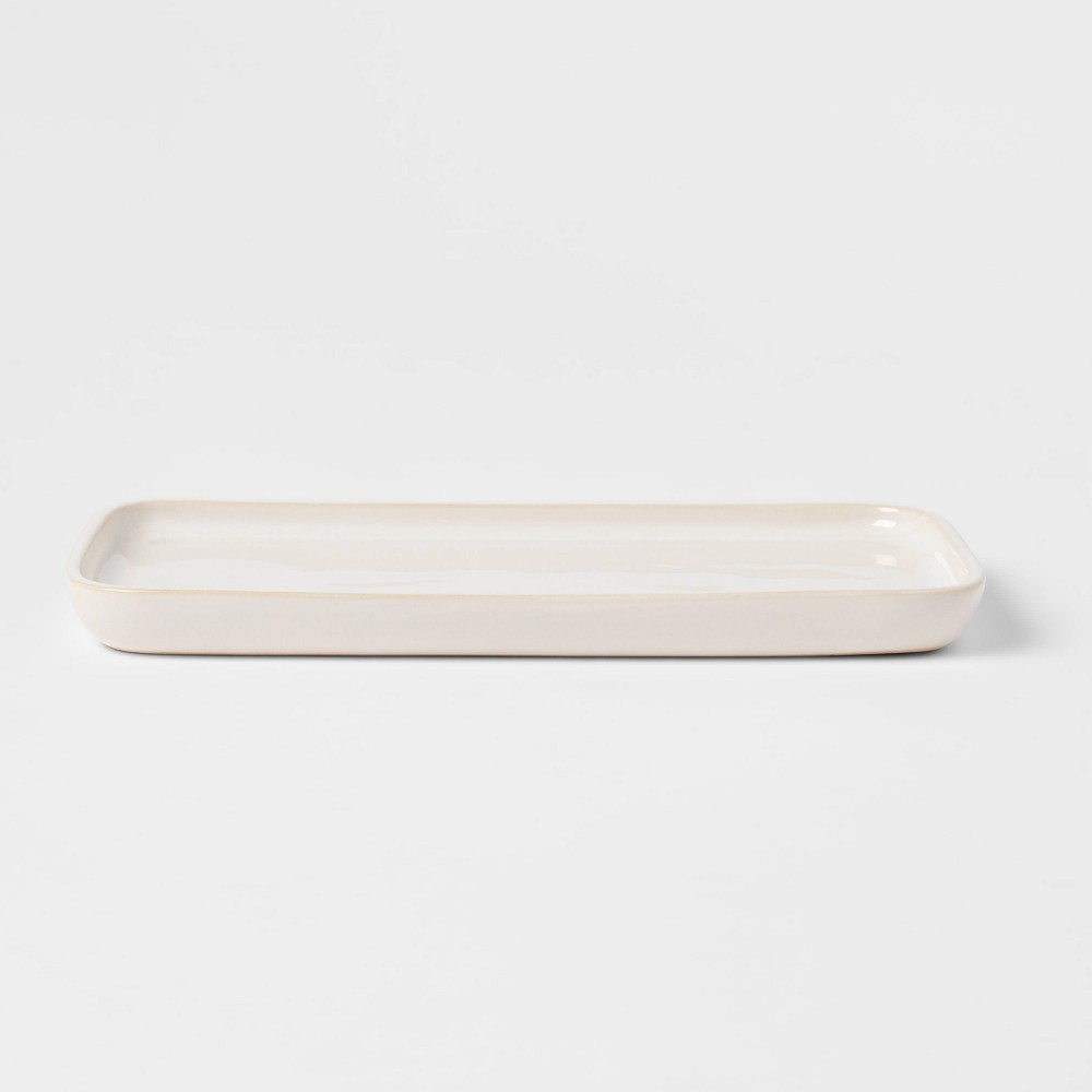 Photos - Other interior and decor Ceramic Vanity Tray White - Threshold™