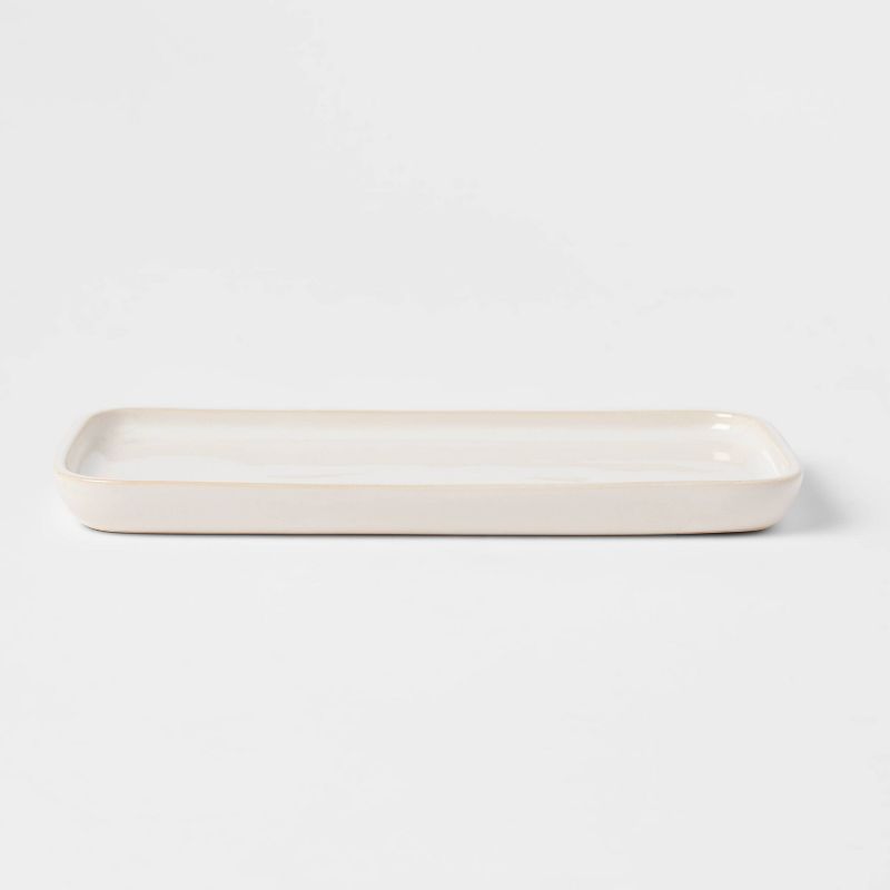 Ceramic Vanity Tray White - Threshold&#8482;, 1 of 9