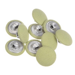 Unique Bargains Round Metal Sewing Cloth Covered Button 10 Pcs - 1 of 4