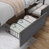 Simple Bed Full Size, Platform Bed with Linen Upholstered Headboard and Footboard Sturdy Steel Slat Bed Mattress Foundation Enough Space for Storage - 4 of 4
