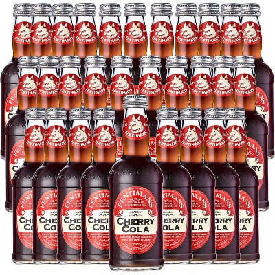 Fentimans Botanically Brewed Cherry Cola Sparkling Soda, 30 Pack, 9.3 fl oz Bottles – Premium Craft Soda/Mixer for Cocktails & Refreshing Drinks