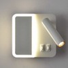 Claxy Modern LED Wall Sconce Indoor White Wall Light with Switch - 4 of 4