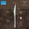 Amefa Chuletero Steak Knives, Set of 6, Hardened Stainless Steel, Hammered Ergonomic Handle Design, Micro Serrated Edge 4 Inch Blade Steak Knife - 2 of 4