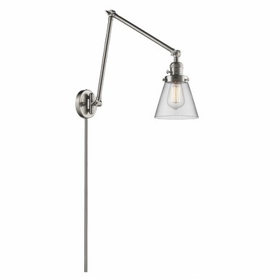 Cone - 1 Light Swing Arm Wall Sconce In Industrial Style-30 Inches Tall and 8 Inches Wide
