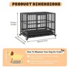 Heavy Duty Metal Dog Crate, Double Door Dog Cage with Wheels, Folding Indoor Pet House with Removable Tray Perfect for Small, Medium and Large Pets - 2 of 4