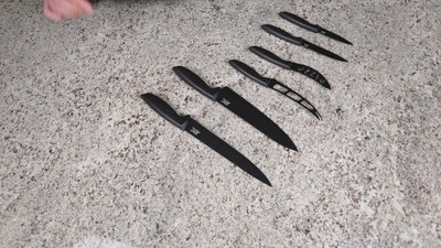 7Pcs Knife Set Ultra Sharp Stainless Steel Rust Free Chef Kitchen Knives with Ergonomic Design by Lux Decor