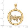 Black Bow Jewelry 14k Yellow Gold Plated Sterling Silver Nebraska Cornhuskers NCAA Extra Large Pendant - 2 of 3