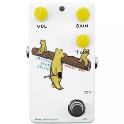 Animals Pedal Surfing Bear Overdrive V2 Effects Pedal White : Target