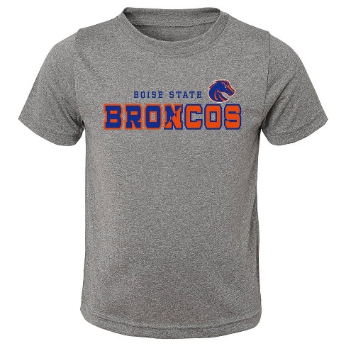 NCAA Boise State Broncos Boys' Heather Gray Poly T-Shirt - XS