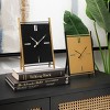 Set of 2 Metal Rectangular Angled Clocks with Gold Accents and Cutout Tick Hour Markers Black - CosmoLiving by Cosmopolitan - 3 of 4