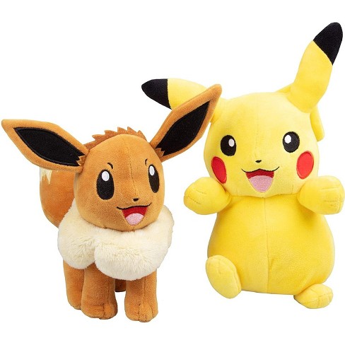 Jazwares Pokemon Eevee And Pikachu Plush Stuffed Animals 8 Set Of 2 Target