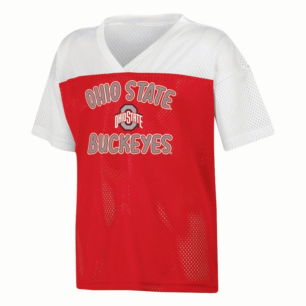 NCAA Ohio State Buckeyes Girls White Jersey