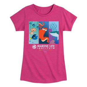 Girls' - Disney - Marine Life Institute Fitted Short Sleeve Graphic T-Shirt - 1 of 4