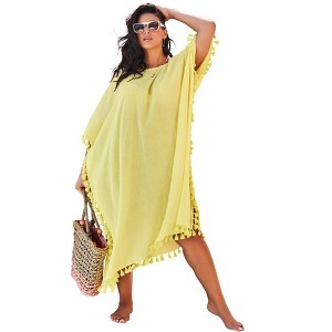 Swimsuits for All Women's Everly Pom Pom Cover Up Tunic (Plus Sizes Available) - 1 of 4
