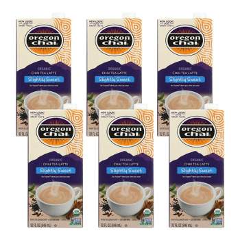 Oregon Chai Organic Slightly Sweet Chai Tea Latte Black Tea Concentrate - Case of 6/32 fz