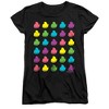 Easter Rainbow Peeps Pattern Women's T-Shirt Black - 4 of 4