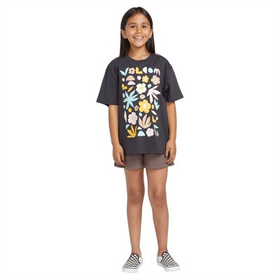 Volcom Women's Just A Trim Short Sleeve Crop Tee, Faded Lemon At Women's Clothing Store