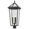 Regence 28.75 inch 3 Light Outdoor Post Light with Clear Glass in Textured Black - 4 of 4