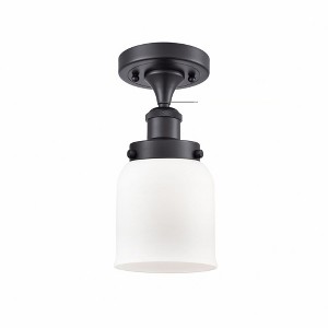 Bell - 1 Light Semi-Flush Mount In Industrial Style-11 Inches Tall and 5 Inches Wide - 1 of 1