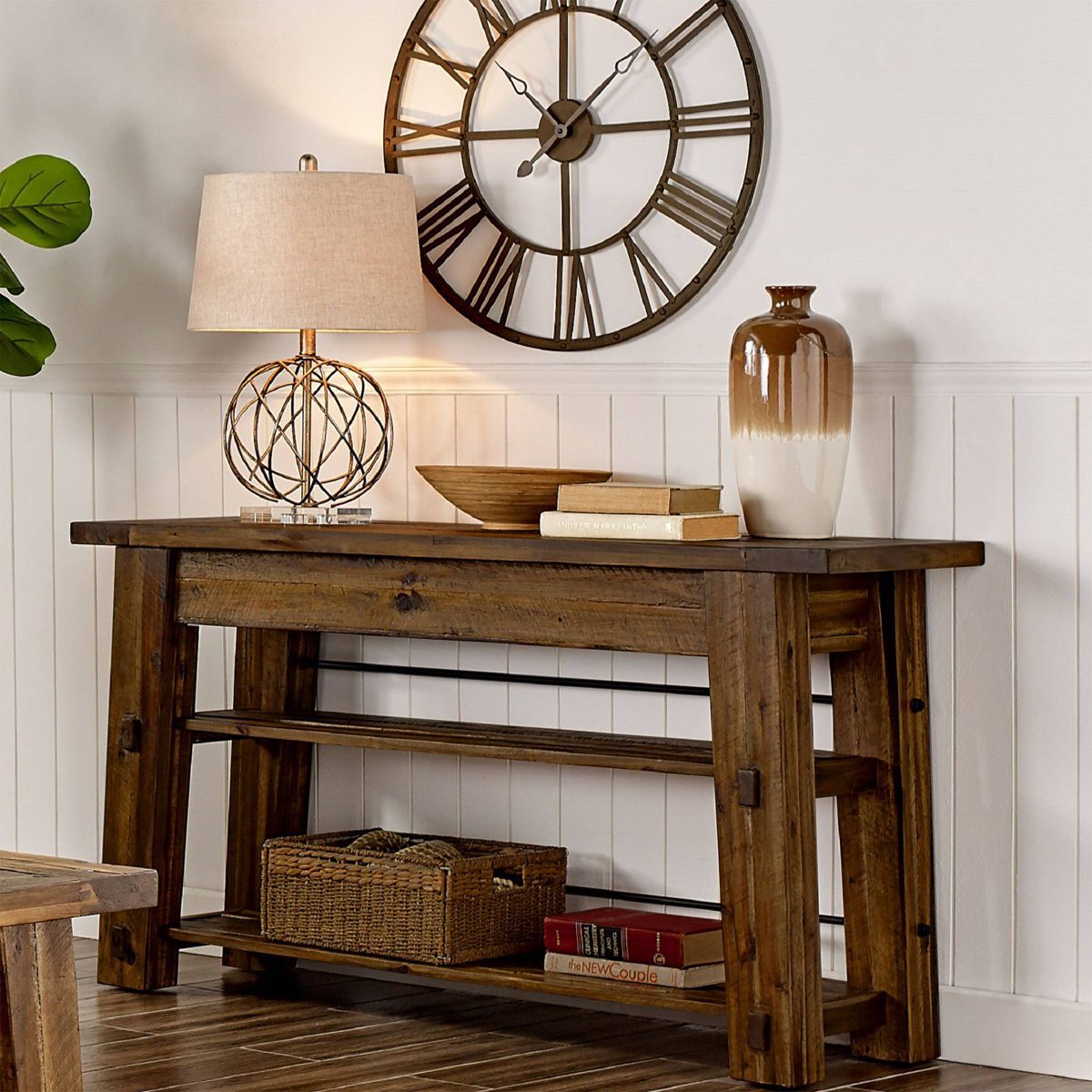 Durango Industrial Wood Console/Media Table: Sofa Table - Alaterre Furniture - thumbnail 8