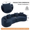 110'' Curved Modular Sofa Sectional Sleeper, High-Density Foam Chenille Couch for Living Room Apartment, No Assembly-3irtyhousy - 4 of 4
