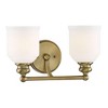 Savoy House Melrose 2 - Light Vanity in  Warm Brass - 2 of 4