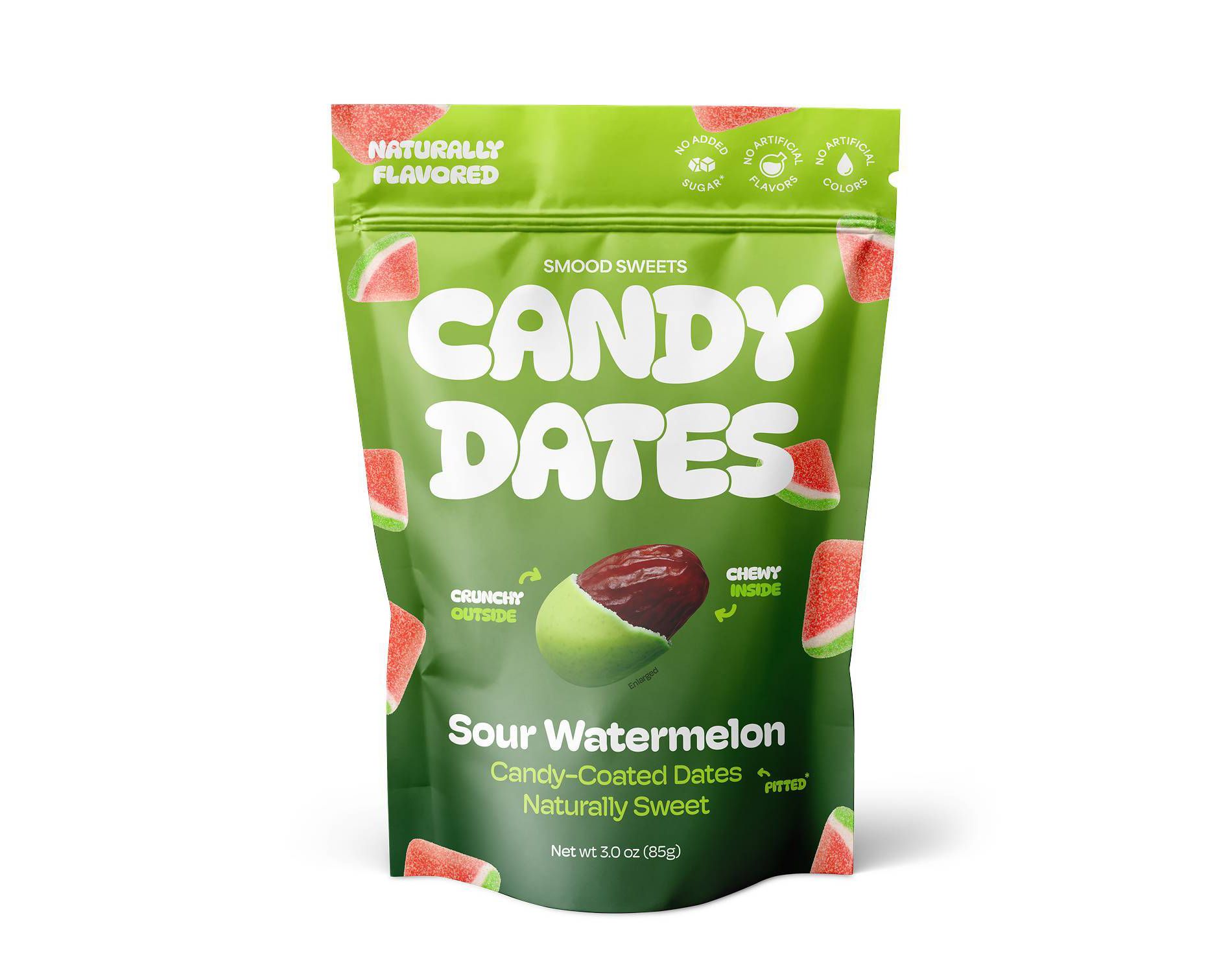 Smood Sweets Sour Watermelon Candy Dates - 3oz