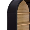 Vatros 61" Tall Arched Cabinets,Bookcase with storage,Mid-Century Modern 5-Tier Bookshelf - 4 of 4