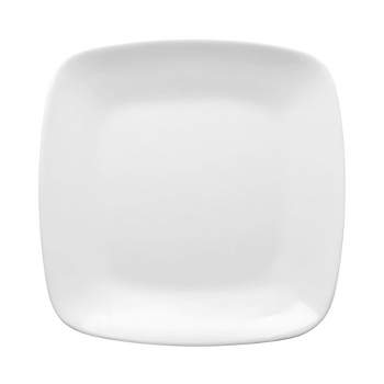 Smarty Had A Party 8.5" Solid White Flat Rounded Square Disposable Plastic Buffet Plates (120 Plates)