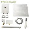 PAGED 12 Inch Ceiling Mount Square Shower Head with Waterfall Tub Spout and Rough-in Valve, Shower Heads for Bathroom - 3 of 4