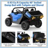 Garvee 24V Kids Ride On Dump Truck with Electric Bed, 2-Seater 4WD Ride Truck w/ Remote Control, Music, LED, Shovel, Gift for Boys & Girls - 3 of 4