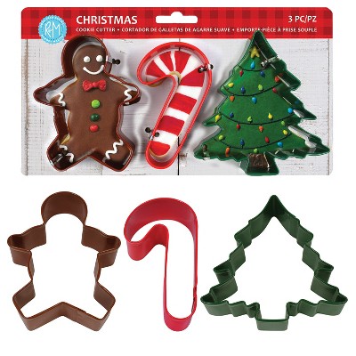 R&M International Color Christmas 3 Piece Cookie Cutter Set