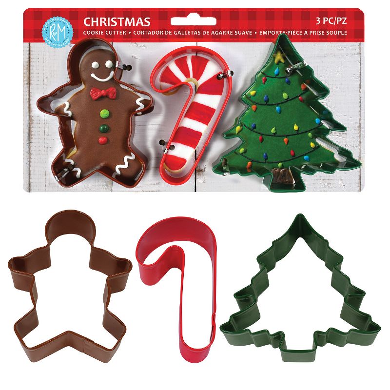 R&M International Color Christmas 3 Piece Cookie Cutter Set, 3 of 4